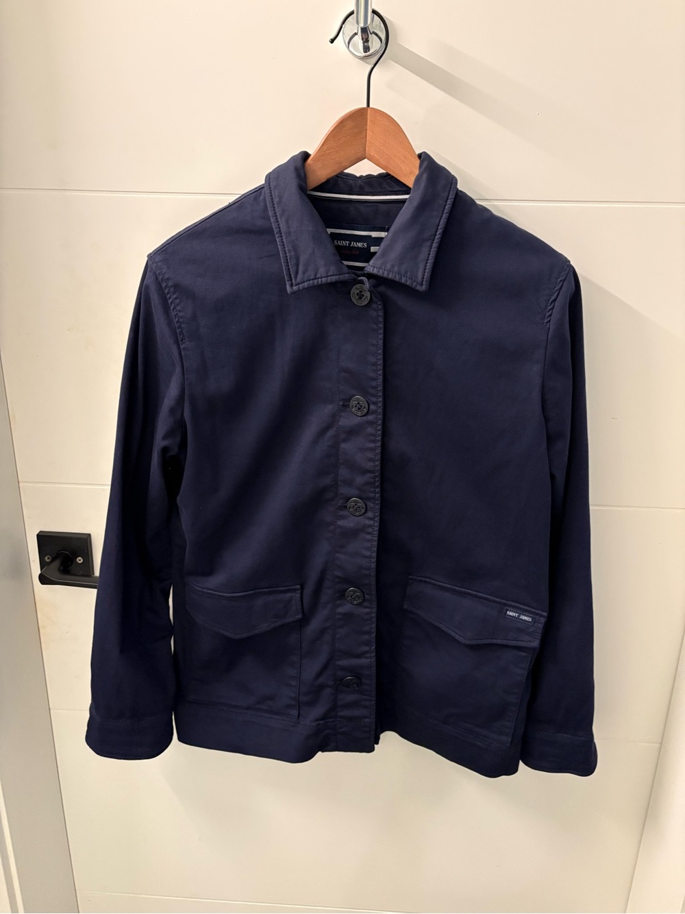 Saint James Classic Navy French Chore Jacket